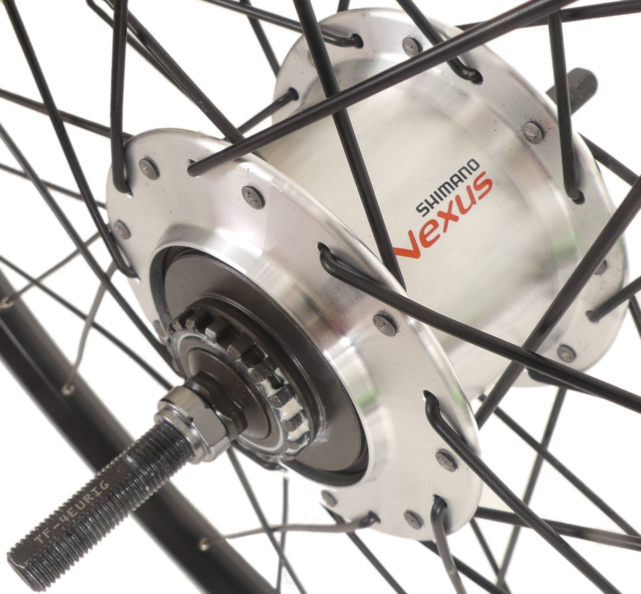 Achterwiel 28" / 622 x 19C met Shimano Nexus 7 naaf voor rollerbrake - zwarte velg en zwarte spaken
