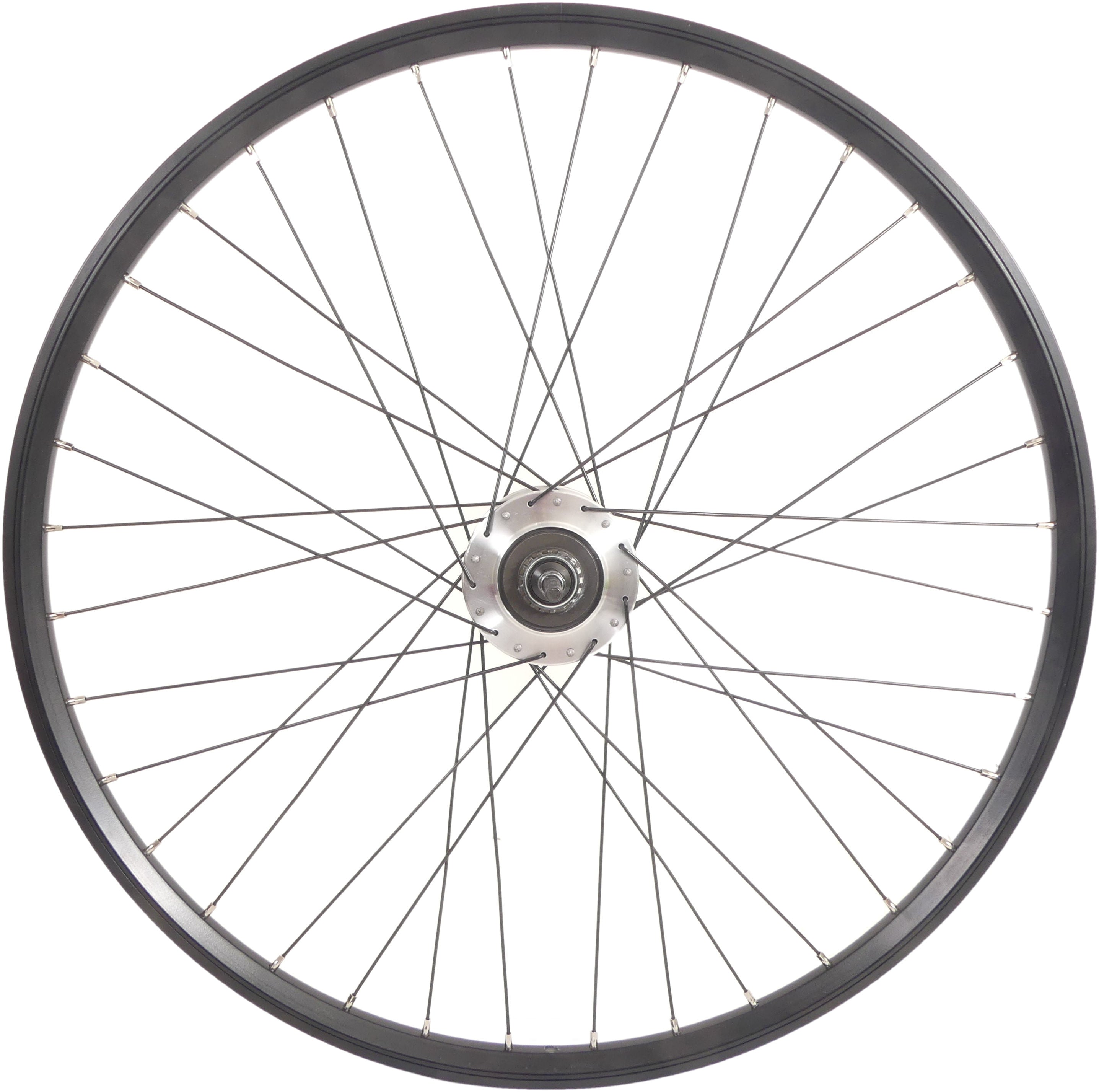 Achterwiel 28" / 622 x 19C met Shimano Nexus 7 naaf voor rollerbrake - zwarte velg en zwarte spaken