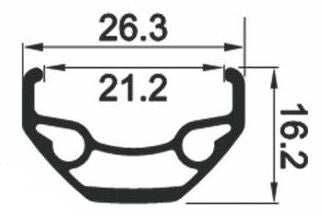 Velg Rodi Blackrock 21 disc 28/29" / 622 x 21C aluminium 32 gaats 14G - zwart