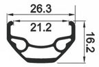 Velg Rodi Blackrock 21 disc 28/29" / 622 x 21C aluminium 32 gaats 14G - zwart