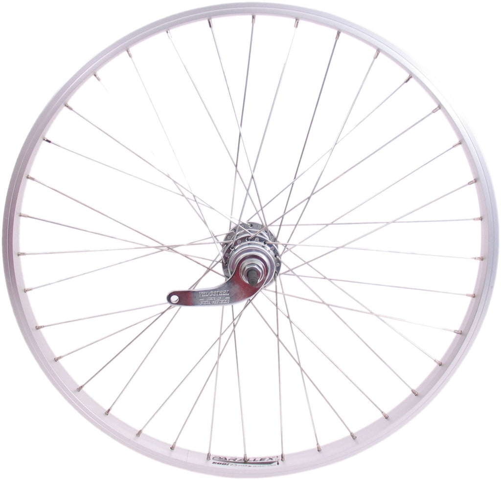 Achterwiel 24 x 1,75" aluminium Ryde velg - Favorit remnaaf - zilver