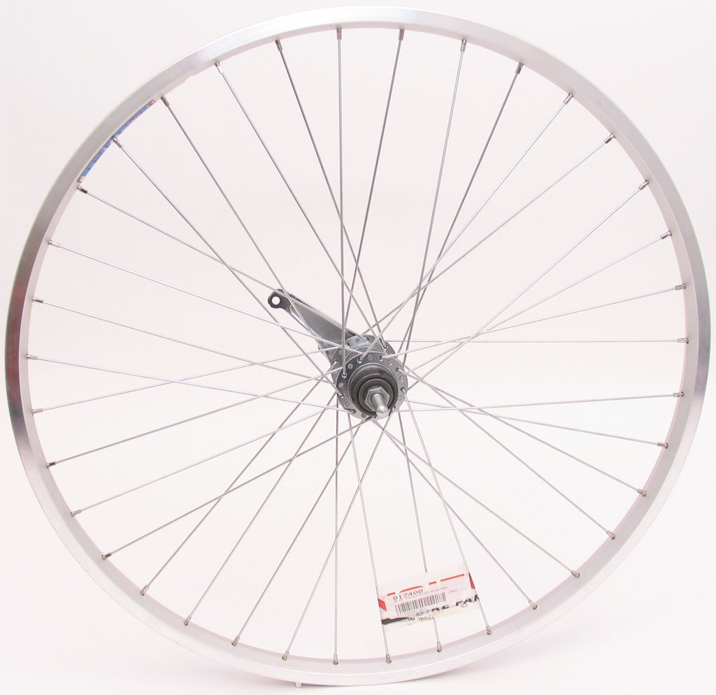 Achterwiel 26" ATB aluminium Shimano remnaaf - zilver