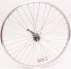 Achterwiel 26" ATB aluminium Shimano remnaaf - zilver