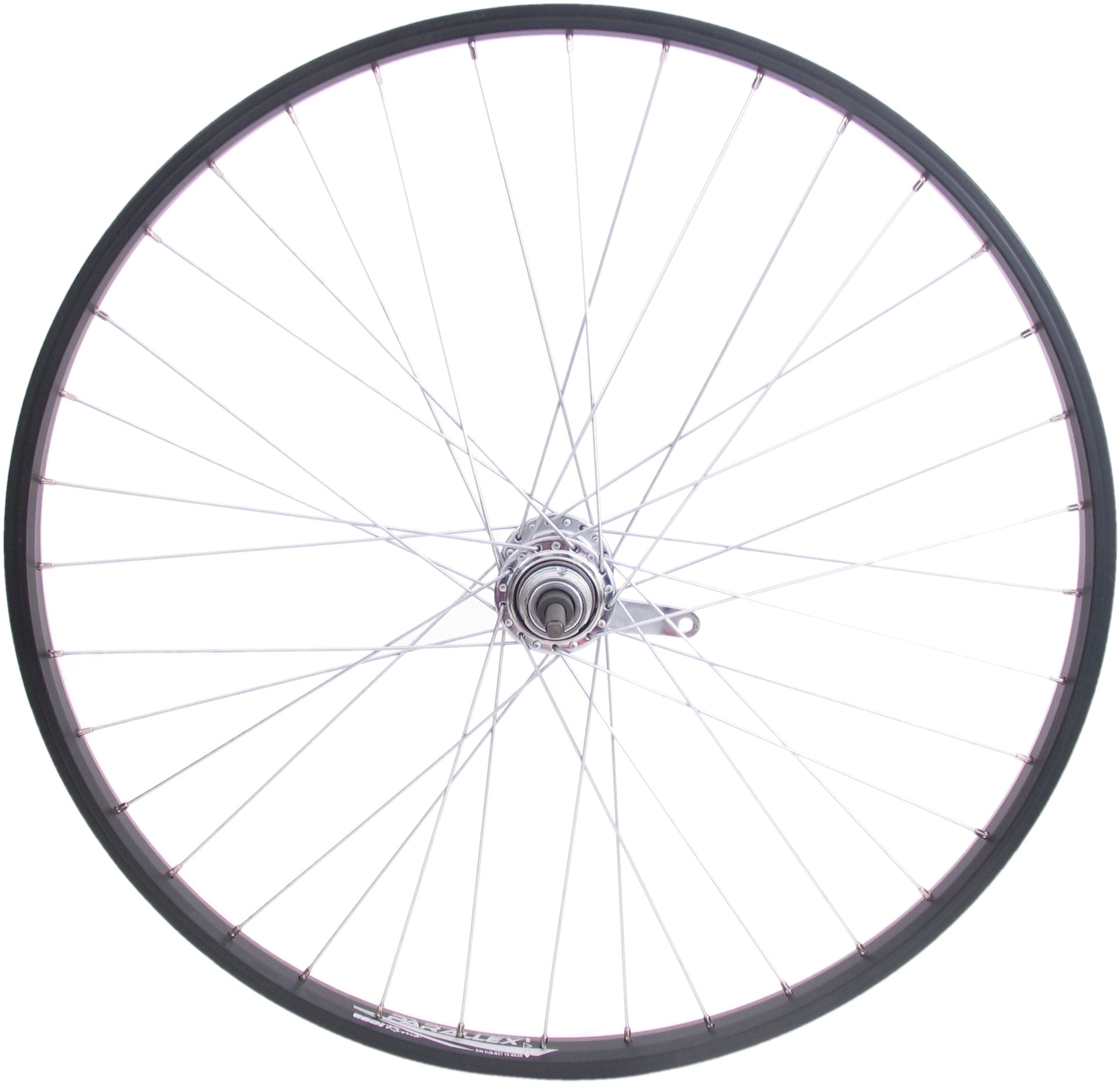 Achterwiel 26" ATB aluminium remnaaf zwart