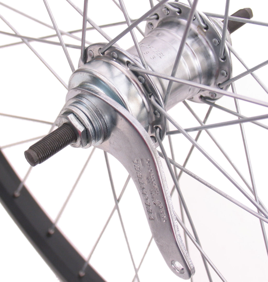 Achterwiel 26" ATB aluminium remnaaf zwart