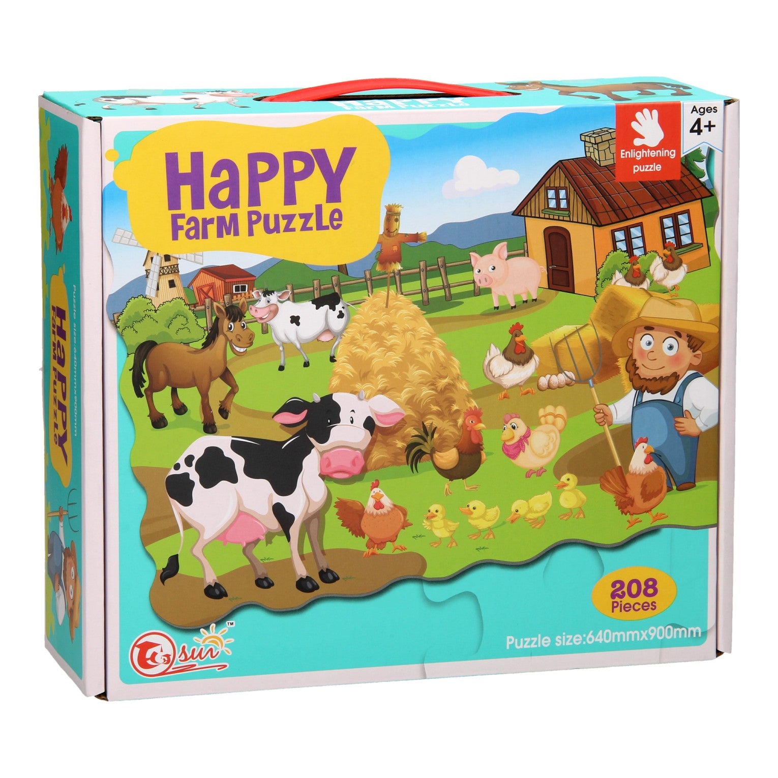 Happy Farm MEGA Puzzel 208 stuks(90x64cm)