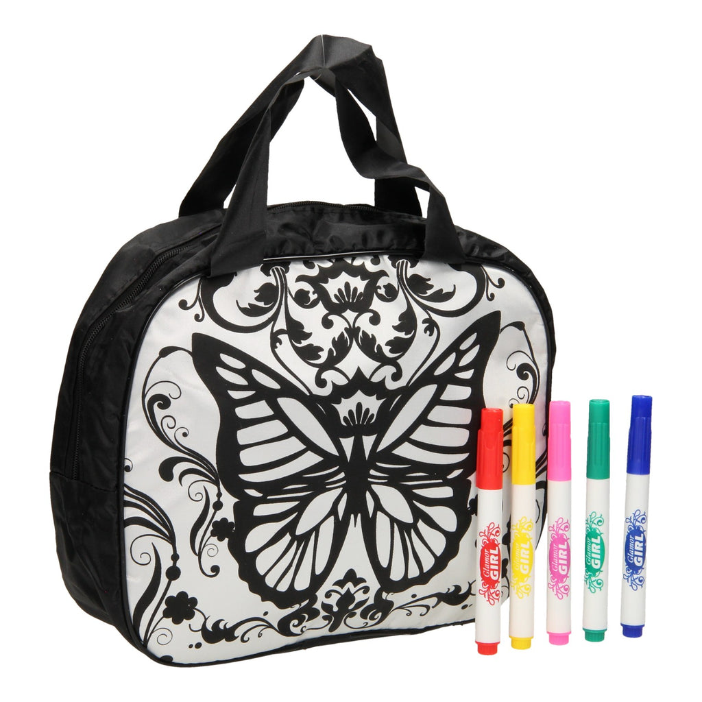 Kleur je eigen Tas Vlinder