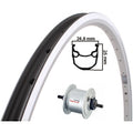 Kgs voorwiel 28 inch (622) stratos zilver naafdynamo 6v3,0w vast