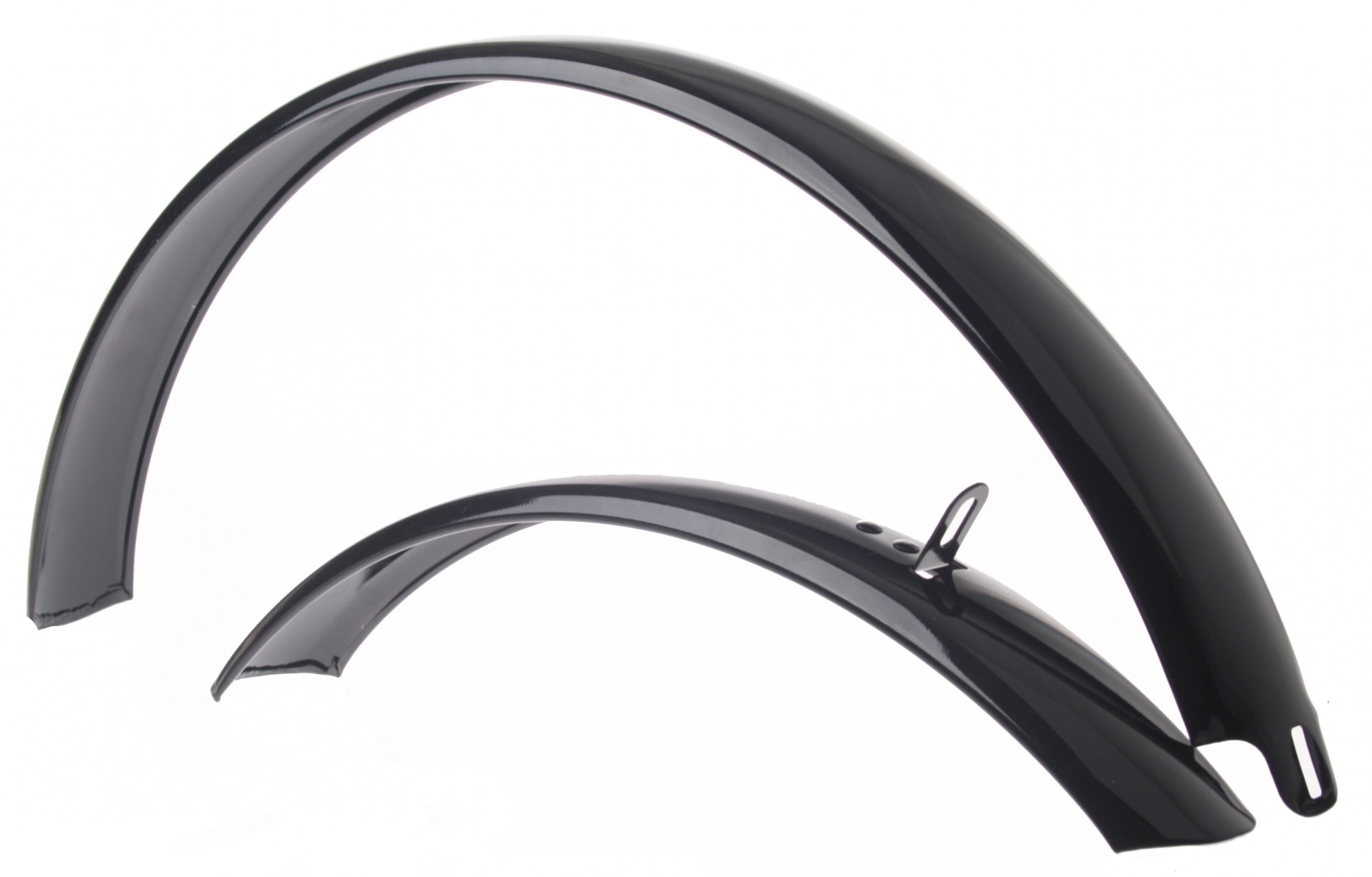 Kgs Spatbordset staal 12 inch / 55 mm zwart zonder stangen