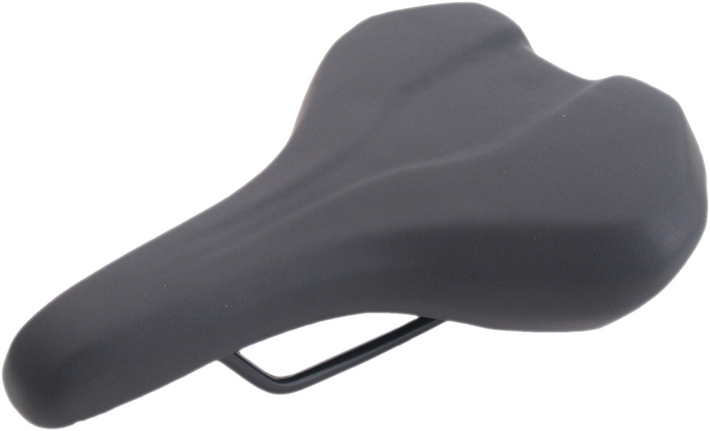 Fietszadel Selle Monte Grappa Althea met handgreep voor e-bike - zwart skai leer