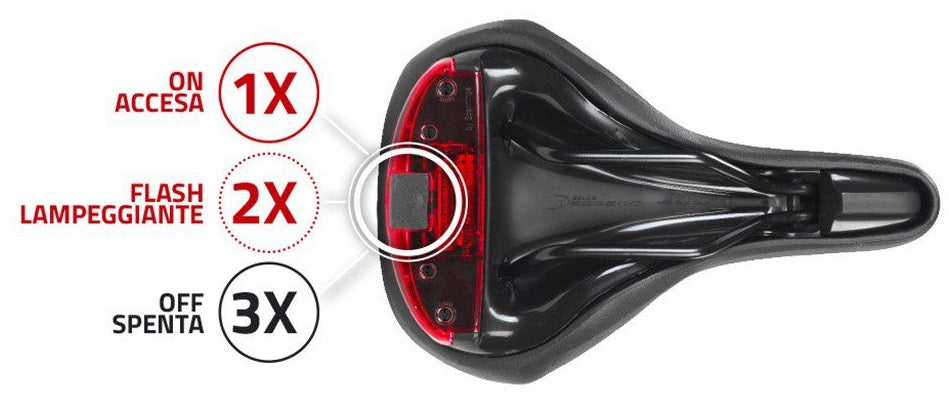 Zadel Volare M X33 met LED heren - zwart