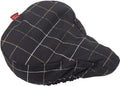 zadeldek check 26 cm zwart