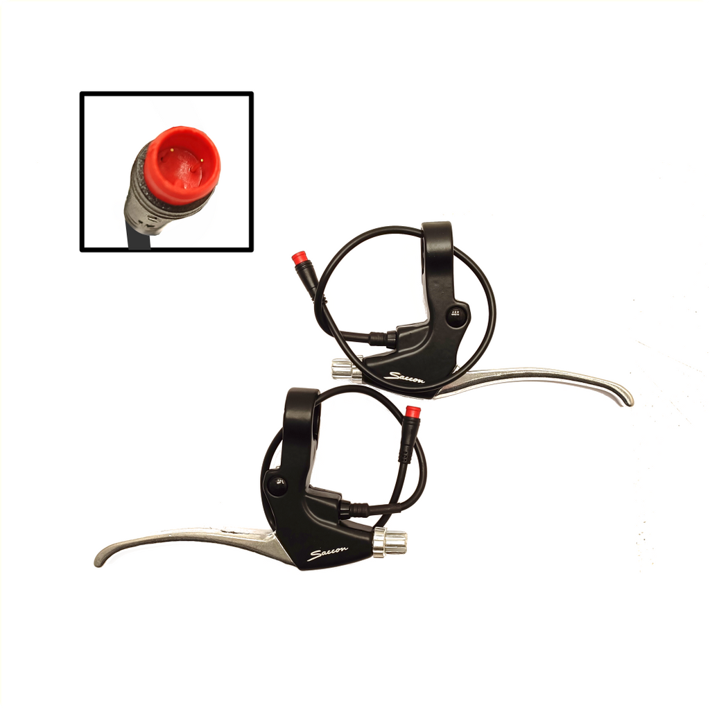 Vwp remgreepset e-bike saccon universeel zwart zilver