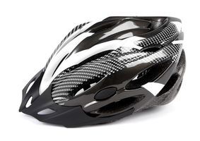 Mirage helm m 54-58 zilver zwart wit