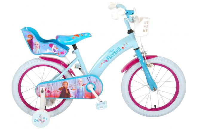 Disney Kinderfiets 16 inch Frozen 2 lichtblauw/paars