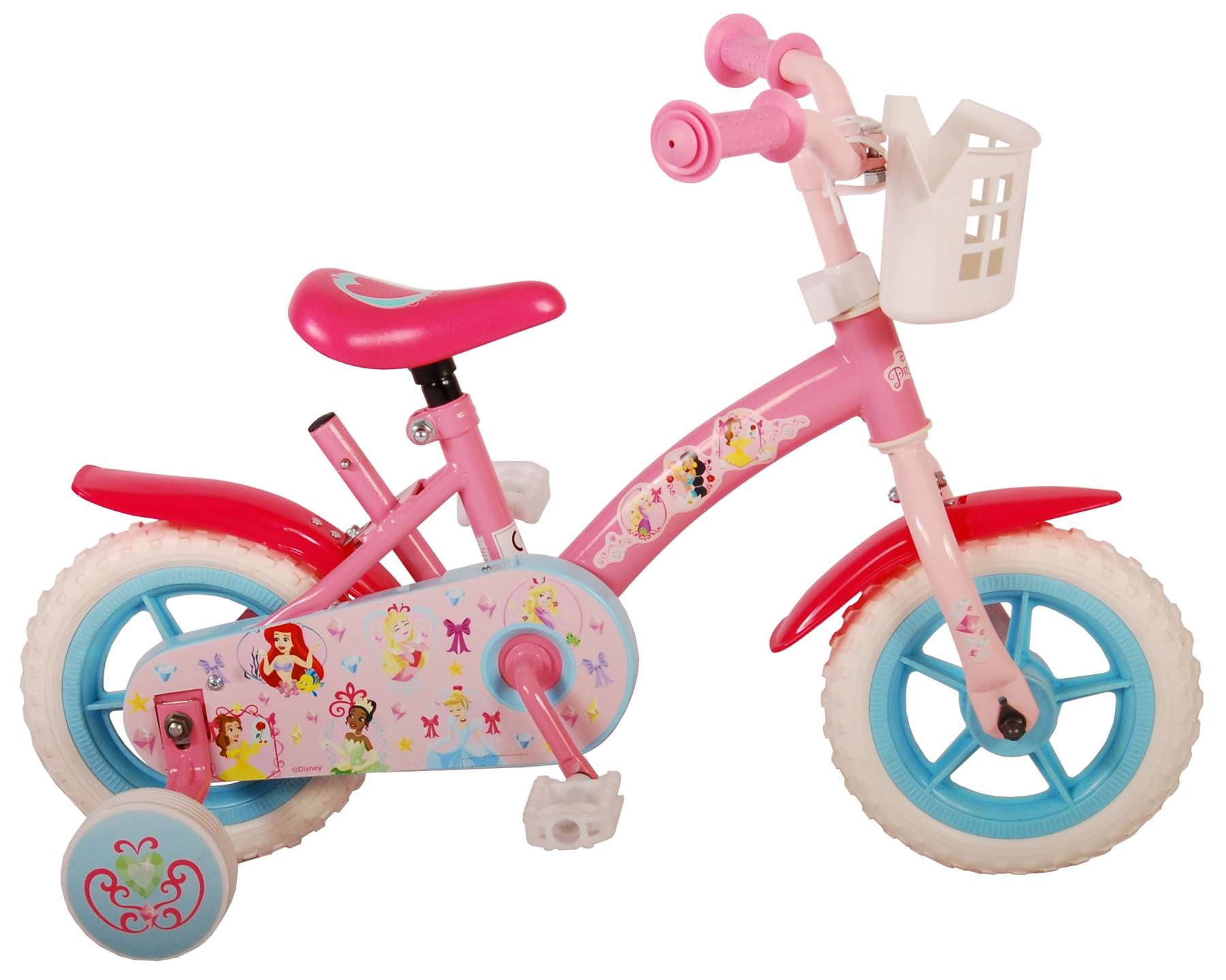 Disney Kinderfiets 10" Princess doortrapper roze