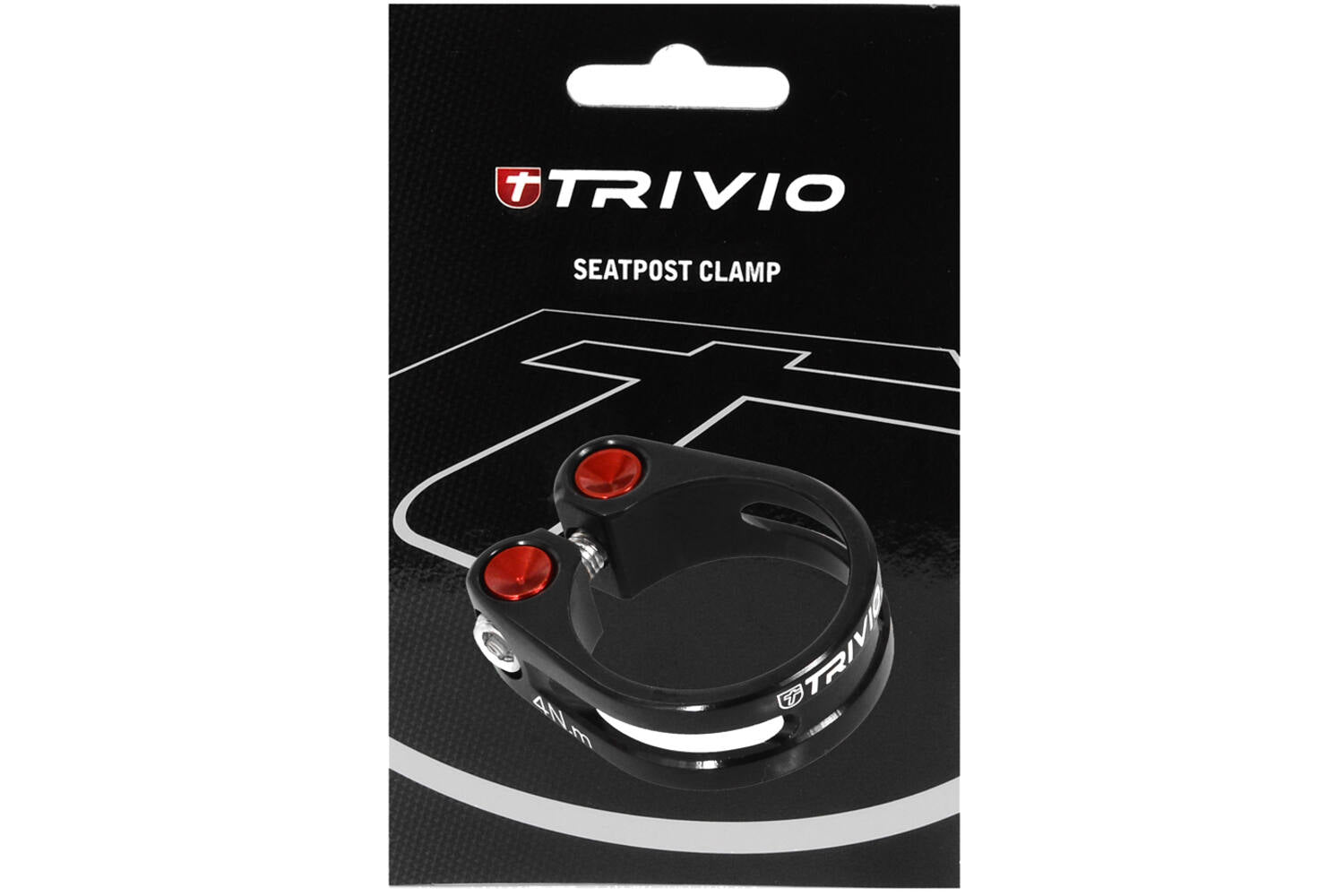 Trivio - zadelpenklem cnc aluminium zwart 31.8mm