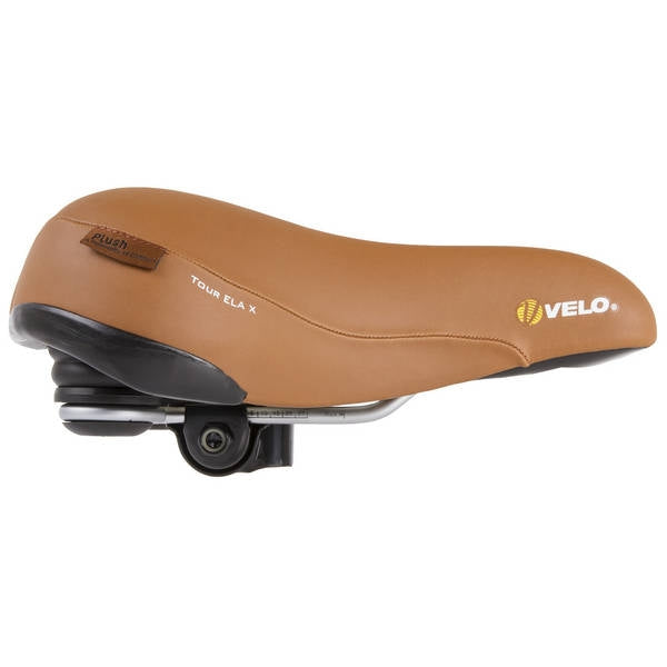 Zadel Velo Plush met elastomeer vering - bruin