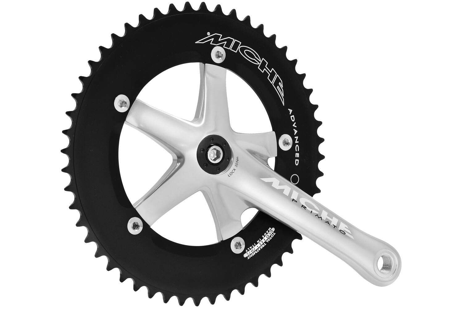 Miche Crankstel Pista Advanced 175mm 52tds. 1 8 zilver