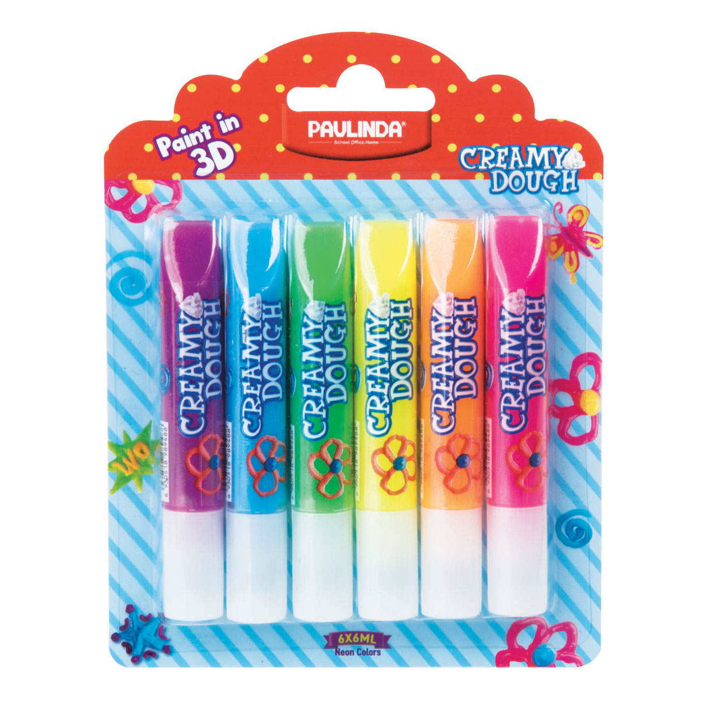 Paulinda Creamy Dough Neon, 6st.