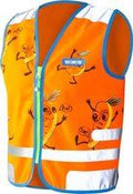 Wowow reflectievest kids comic veggie maat s oranje
