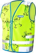 Wowow reflectievest kids comic veggie maat l groen