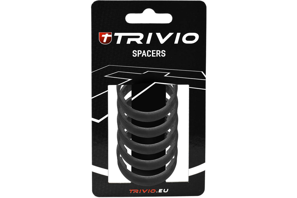 Trivio - spacer 10mm 1-1 8 carbon ud matte - 5 stuks