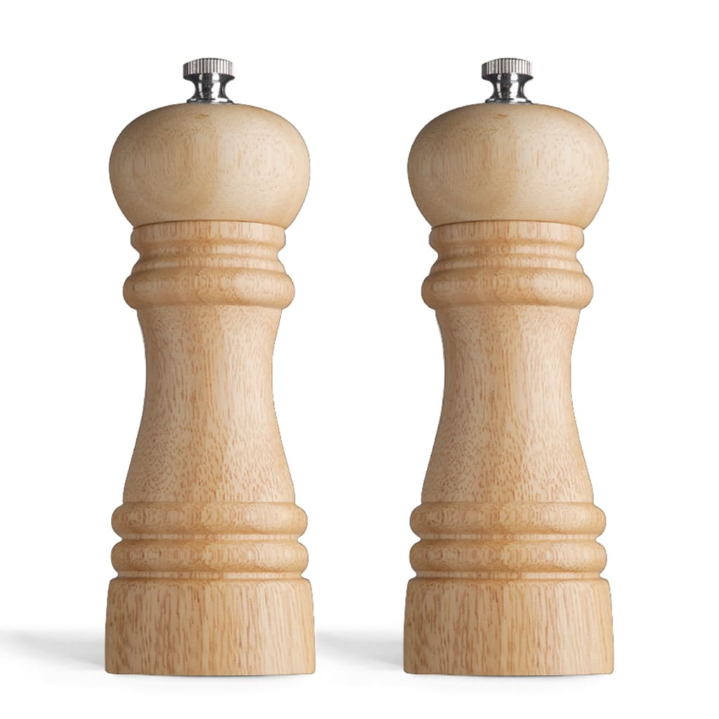 Peper zout molen 2 delig hout