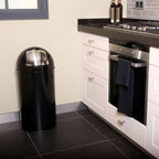 Prullenbak pushcan 34x74x35 40 liter zwart