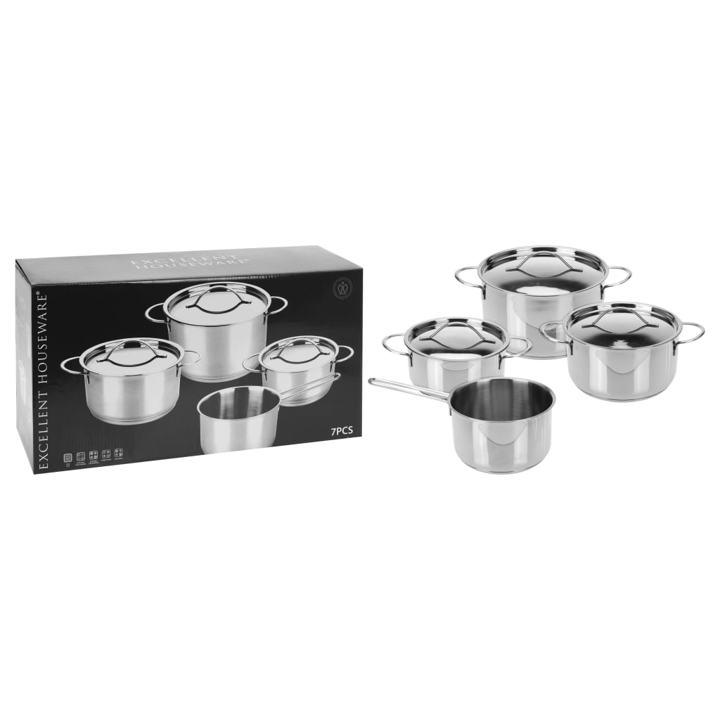 Excellent houseware pannenset 7-delig rvs