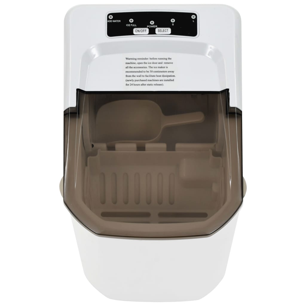 Vidaxl ijsblokjesmachine 1,4 l 15 kg 24 u wit