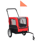Vidaxl huisdierenfietskar en joggingbuggy 2-in-1 rood en zwart