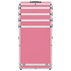 Vidaxl make-up trolley aluminium roze