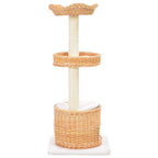 Vidaxl kattenkrabpaal met sisal krabpaal natuurlijk wilgenhout