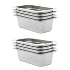 Vidaxl gastronormbakken 8 st gn 1 3 100 mm roestvrij staal
