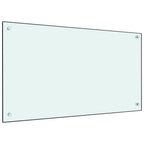 VidaXL Spatscherm keuken 90x50 cm gehard glas wit