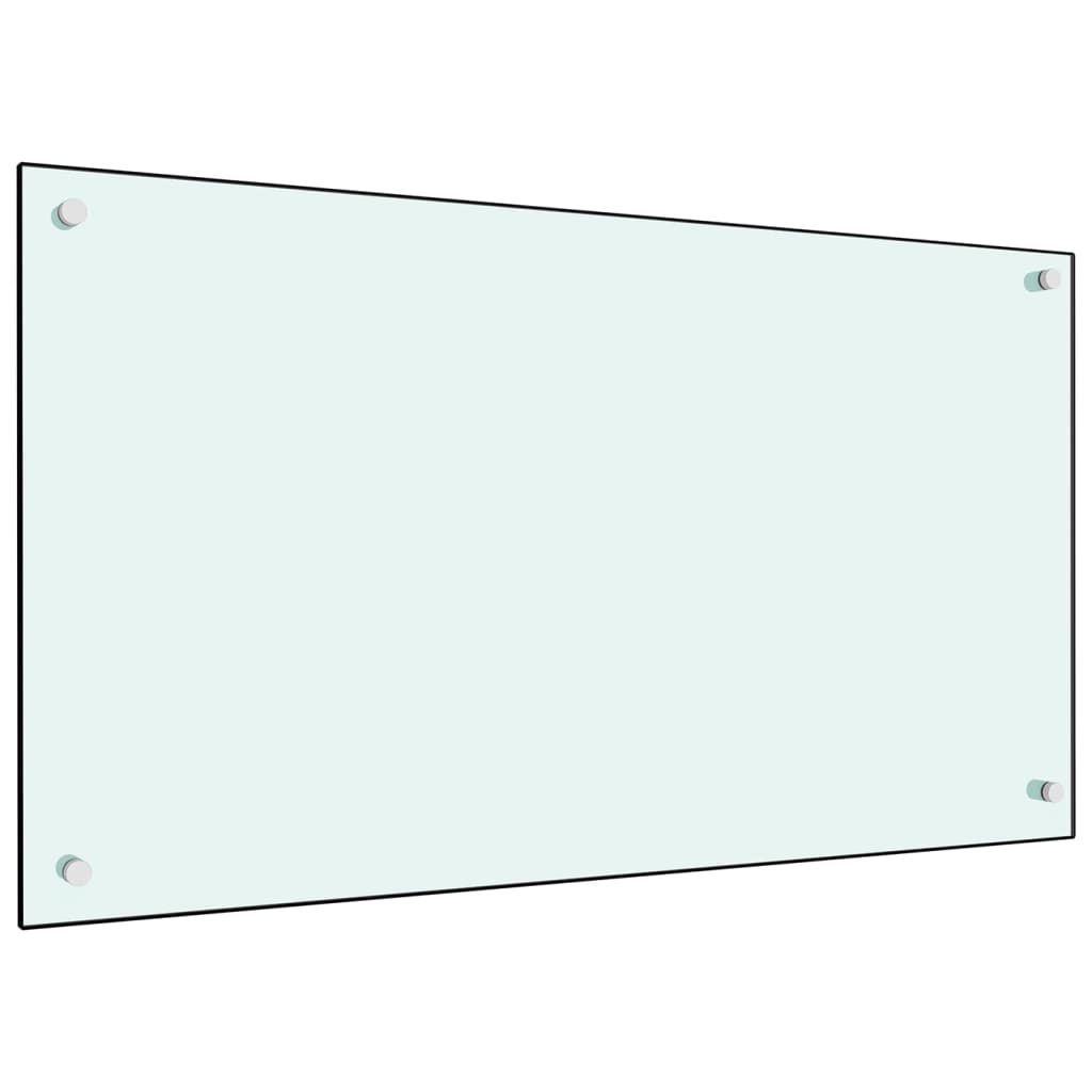 VidaXL Spatscherm keuken 90x50 cm gehard glas wit