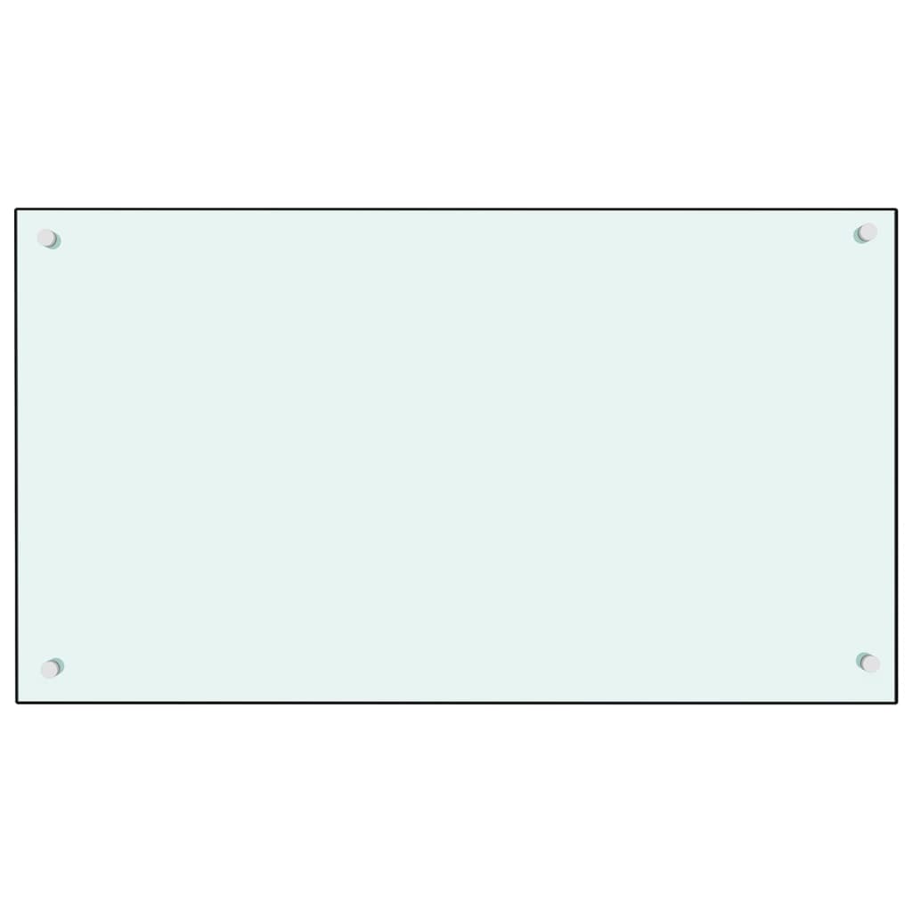 VidaXL Spatscherm keuken 90x50 cm gehard glas wit