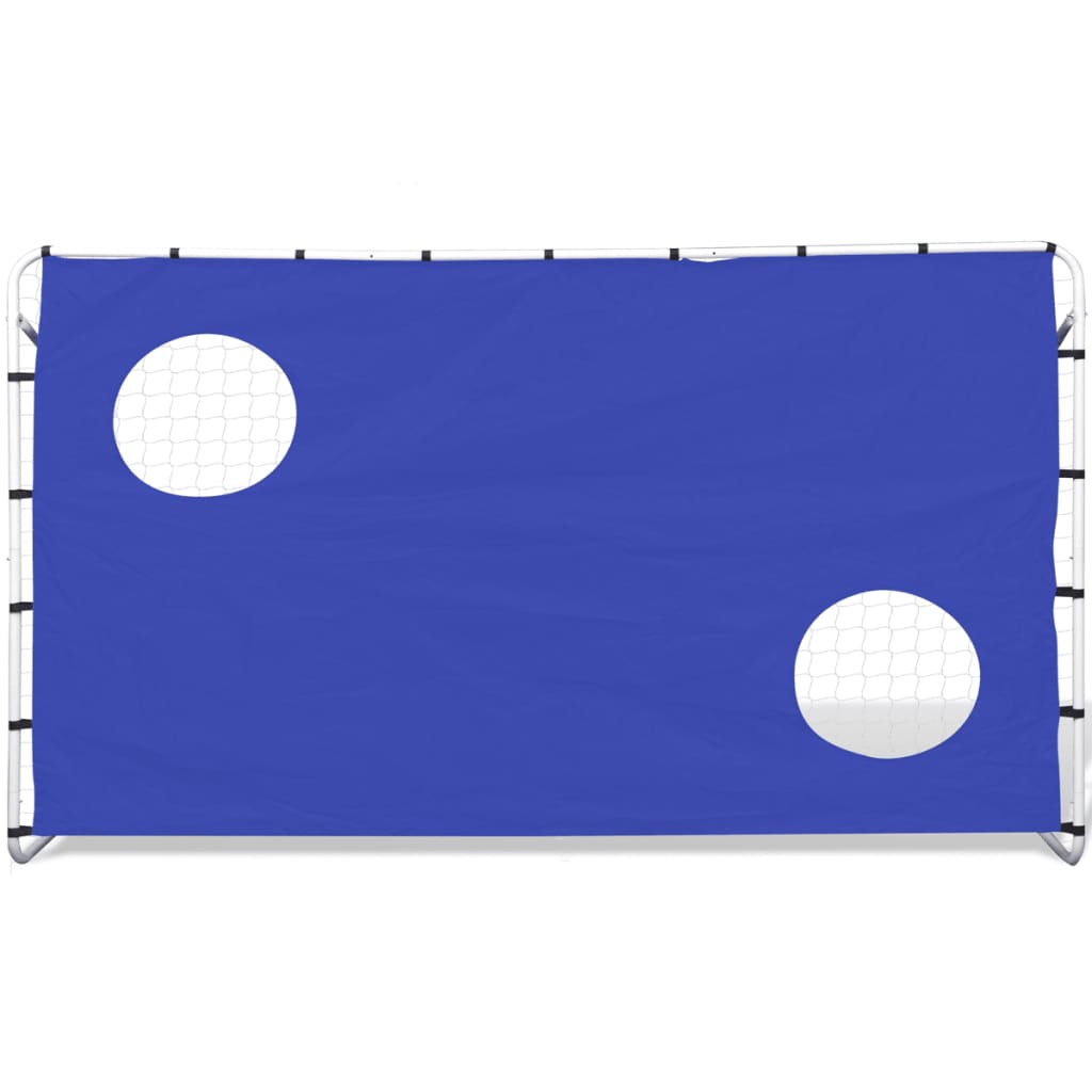 Vidaxl voetbaldoel met richtmuur hoogwaardig 240x92x150 cm staal