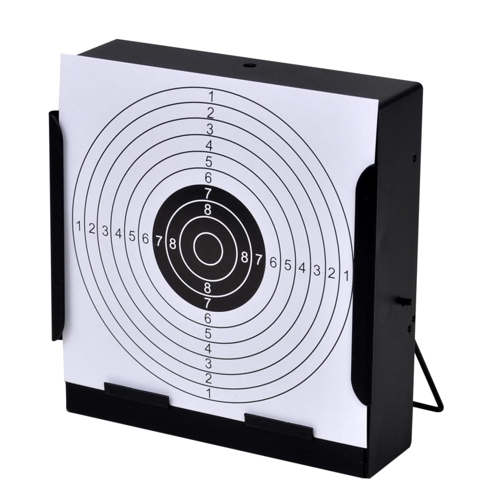Vidaxl schietkast vierkant met 100 papieren targets 14 cm