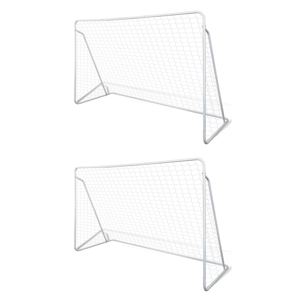 Vidaxl voetbalgoals 2 st 240x90x150 cm staal
