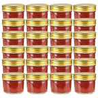 Vidaxl jampotten met goudkleurige deksels 24 st 110 ml glas
