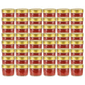 Vidaxl jampotten met goudkleurige deksels 48 st 110 ml glas