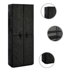 Vidaxl schoenenkast 60x30x166 cm stof zwart