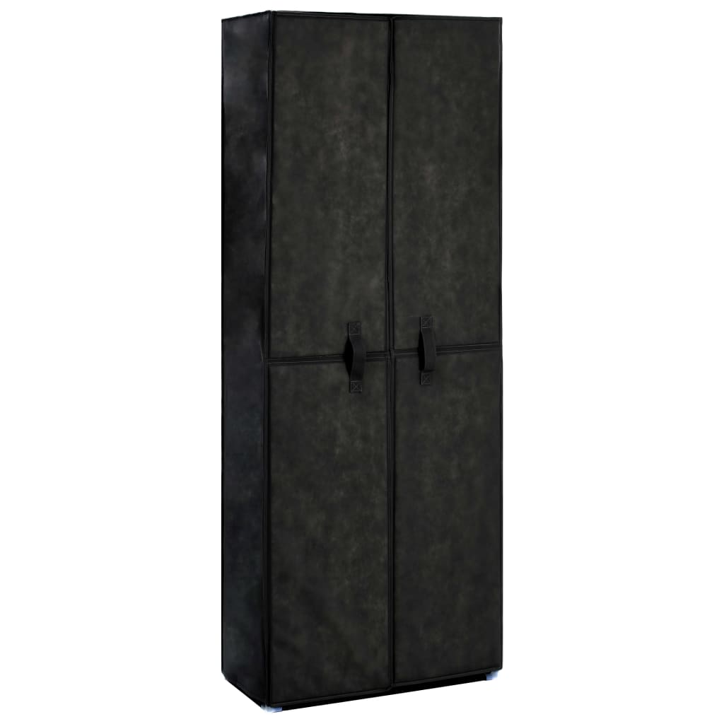 Vidaxl schoenenkast 60x30x166 cm stof zwart