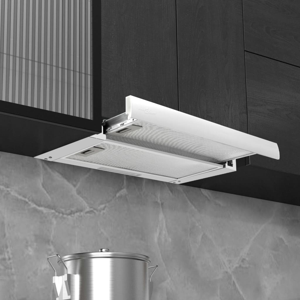 VidaXL Afzuigkap inbouw slank 480 m³ u aluminium roestvrij staal