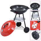 Vidaxl kogelbarbecue houtskool met wieltjes xxl 44 cm