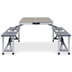 VidaXL Campingtafel inklapbaar met 4 zitjes staal en aluminium