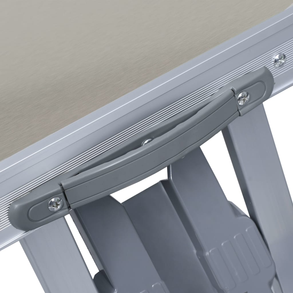 VidaXL Campingtafel inklapbaar met 4 zitjes staal en aluminium