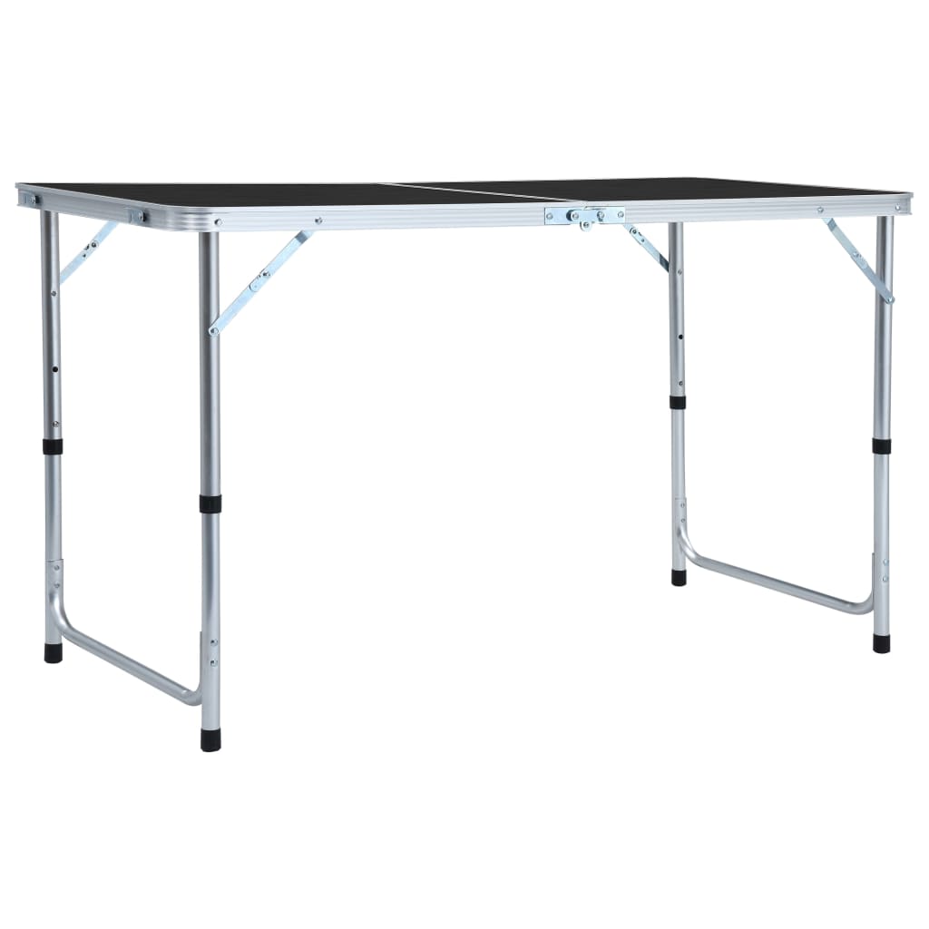 VidaXL Campingtafel inklapbaar 120x60 cm aluminium grijs